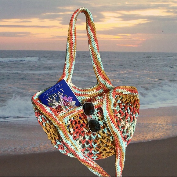 Handmade Mesh Market Bag - Picture 2 of 5